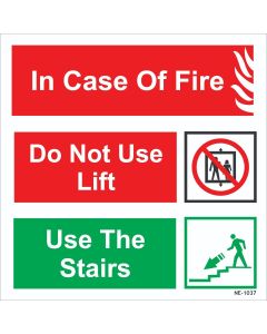 IN Case Of Fire Sign Board | IN Case Of Fire Signage (Set of 10 no.) - NIYATI