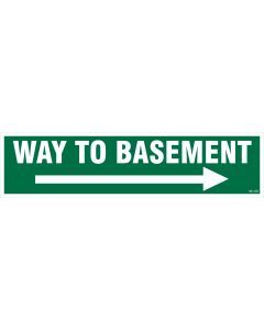 Way To Basement Left Arrow Sign Board | Way To Basement Left Arrow Signage
