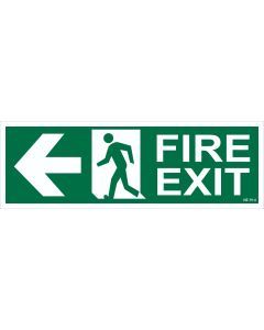 Fire Exit With Left Arrow Sign Board |Fire Exit With Left Arrow Signage