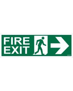 Fire Exit With Right Arrow Sign Board | Fire Exit With Right Signage