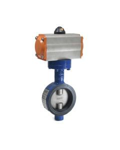 C.I. Butterfly Valve with Pneumatic Actuator Wafer Type - PN 16 CIBFP - Sant Valve 