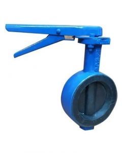 S S Double Flange Type Butterfly Valve M S Level Operated  MESCO-S.S 304-65MM