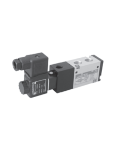 1/4" 5/2 Single External Solenoid pilot operated Valve with Spring Return, DS255TR61-A 220V AC - Janatics 