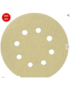 125 mm VELCRO SHEET, 8 HOLES - Bosch