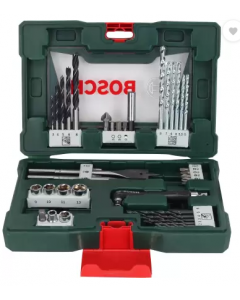 41 Pcs V-Line Drill And Screwdriver Bit Set with Angle Driver 2607017316 - Bosch