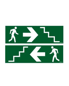 STAIRCASE EXIT With LEFT Arrow (05 No.) & STAIRCASE EXIT with RIGHT Arrow sign board  (05 No.)