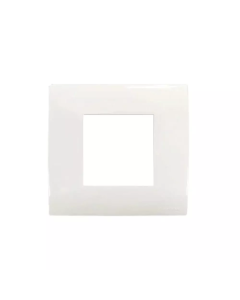 Square cover plates with Metal Frame White plate - 2 module - Arteor Legrand