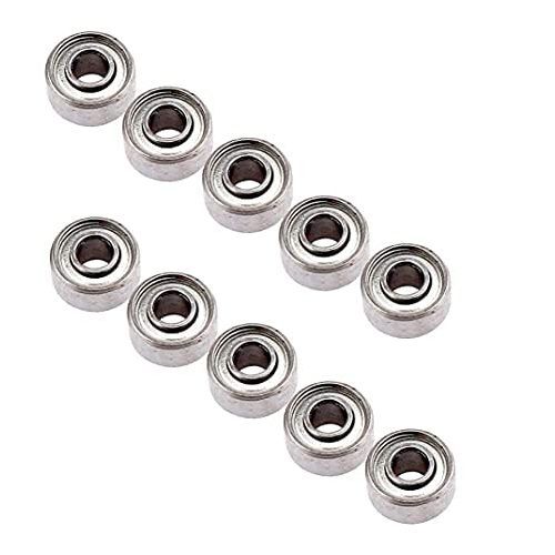 Miniature Small Bearing 693ZZ 3 x 8 x 4 mm Deep Groove Ball Bearing, 10 Pcs,  Double Metal Shielded Miniature Ball Bearings, Fit for Skateboard Bearings,  Hand Spinne, Cooling Fan etc. (Pack of 10)